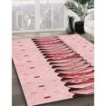 thumbnail image 3 of Ahgly Company Tapis Rectangulaire Rouge Lavable en Machine, 4 Pieds x 6 Pieds, 3 of 7