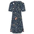 thumbnail image 5 of Ovzne Robes pour Femmes Robe d'Été Mode pour Femmes Robe à Col Rond à Manches Courtes Imprimée Robe Chandail Robe d'Été à Manches Courtes Liquidation, 5 of 5