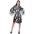 thumbnail image 2 of Moomaya Printed Womens Kimono Sleeve Robes Satin Silk Getting Ready Bridal Robe Coverup, 2 of 7