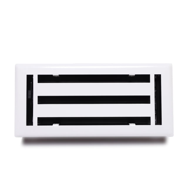 Housse d'Aération en Acier 4"x10 Pouces Tout en Métal Moderne pour Registre de Plancher par Caststo, Modèle - SM Express (Blanc)