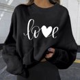 thumbnail image 2 of Ketyyh-chn99 Chandail à Col Rond pour Femmes Mode Tendance Ample Mignon T-Shirt à Manches Longues Col Rond pour Femmes Noir,m, 2 of 3