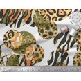 thumbnail image 3 of Soimoi White Rayon Fabric Leopard & Wild Animal Skin Print Sewing Fabric BTY 42 Inch Wide, 3 of 3