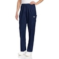 thumbnail image 1 of Scrub Zone Womens Standard Durable 2-Pocket Elastic Waist Classic Fit Cargo Scrub Pant, Deep Navy, X-Small, 1 of 10
