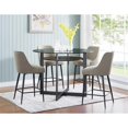 thumbnail image 2 of Olson Khaki Beige Fabric and Dark Metal Counter Chair, 2 of 5