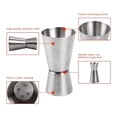 thumbnail image 2 of Steel Double Single Shot Measure Spirit Bar Cocktail Drink Cup I7N0, 2 of 9