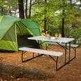 thumbnail image 3 of Costway Foldable Picnic Table Bench Set Outdoor Camping for Patio & Backyard White, 3 of 10