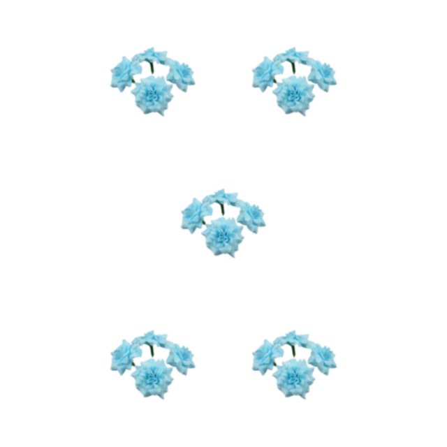 Baohd 50pack/lot Multi-color Fabric For Wide Application In Weddings And Parties Hats Fiber Realistic Appearance Soft Texture Light Blue 4.5cm 5Set