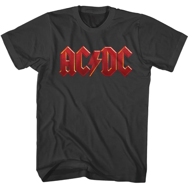 AC/DC Groupe de Musique Hard Rock Logo Rouge Usé T-Shirt pour Adulte Tee