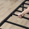 thumbnail image 3 of Mainstays 14" Heavy Duty Steel Slat Platform Bed Frame with Storage Space Under Frame, No Box Spring Required, Black, Queen, 3 of 6