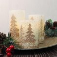 thumbnail image 5 of Hometrends Gold Winter Scene LED Pillar Candle Set with Remote Control, 5 of 5