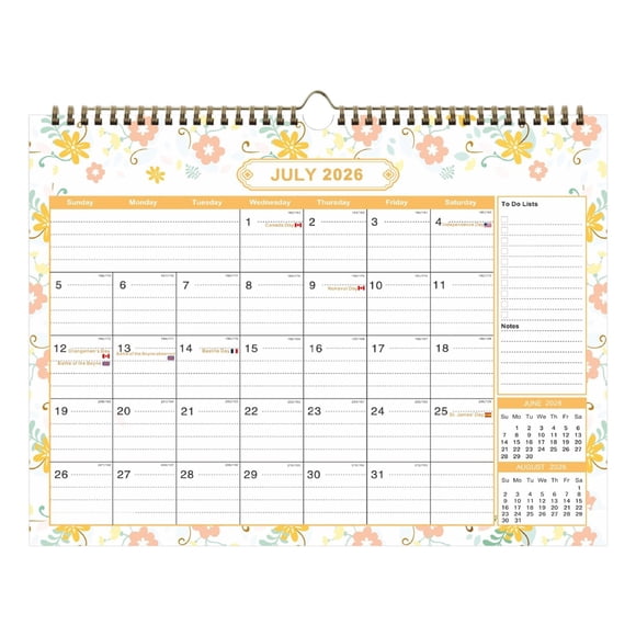 2026 Wall Calendar 2026-2027, 18 Month Large Calendar from July 2026 to Dec 2027, Monthly Calendar Thick Paper, Hanging Calendar Spiral Binding Perfect for Home or Office Planning