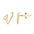 thumbnail image 2 of Boucles d'Oreilles Alphabet en Or 26 avec Finition Plaquée Or pour Femmes, 2 of 9