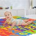 thumbnail image 3 of 36 Piece Foam Play Mat Interlocking Floor Puzzle Tiles Letters Numbers Educational Soft Activity Mat For Kids Non Toxic Eva Construction Playroom Rug 6.1X6.1 Inch Each, 3 of 9
