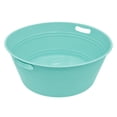 thumbnail image 4 of Mainstays 17.5-in Light Blue Plastic Round Party Tub with Handles, Perfect for Parties, 1 Piece, 4 of 6