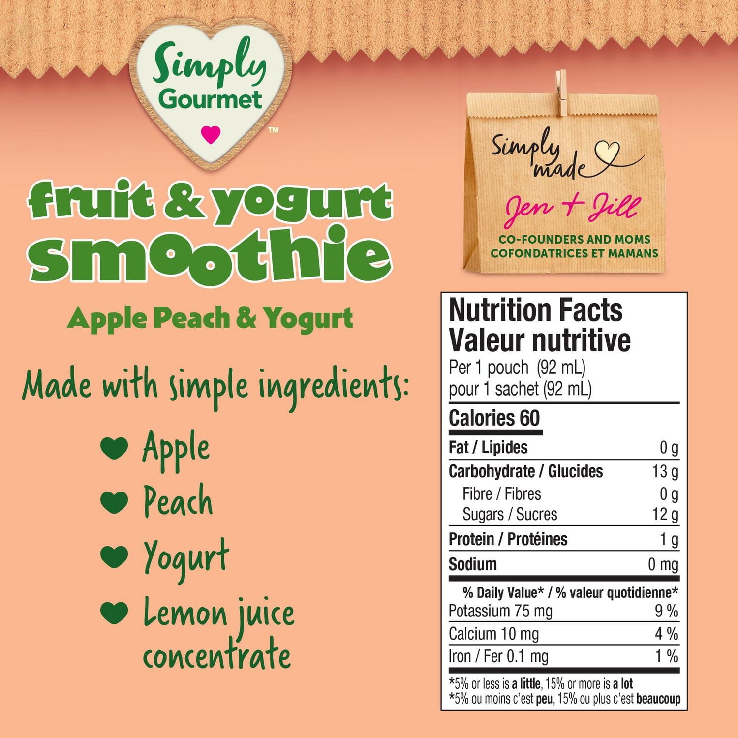 Simply Gourmet Apple Peach & Yogurt Smoothie