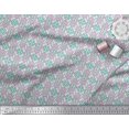 thumbnail image 3 of Soimoi Crepe Silk Fabric Ogee Damask Decor Fabric Printed Yard 42 Inch Wide, 3 of 5