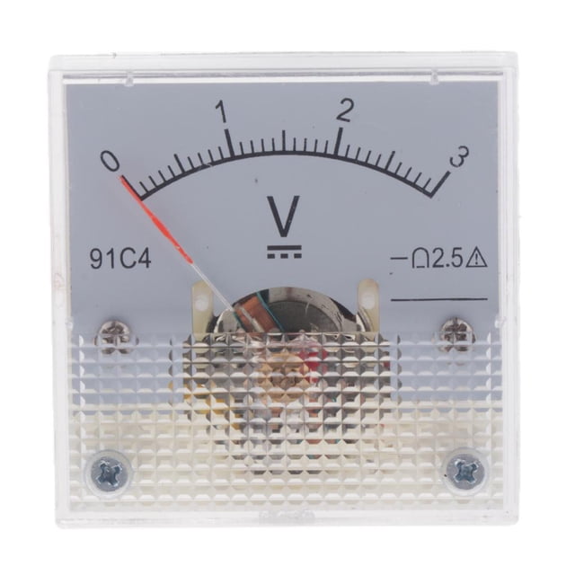 jinwen Compteur d'Affichage Analogique DC, Mesure Rectangulaire 0-3V