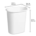 thumbnail image 3 of Sterilite 11.4L OPP Rectangular Wastebasket- White, 3 of 3