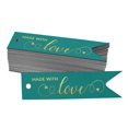thumbnail image 1 of Inkdotpot Made With Love Text Bottle Tag Real Gold Foil Favor Hang Tags Pack Of 50, 1 of 6