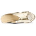 thumbnail image 4 of BLISSFUL STEP Women's Linen Platform Slide Wedge Open Toe Sandals, 4 of 7