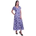 thumbnail image 4 of Moomaya Robe Longue Maxi pour Femmes à Manches Courtes, Robe Formelle/décontractée avec Poches P-TTG, 4 of 6
