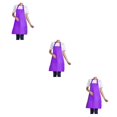 thumbnail image 4 of mmirethe 12pieces Adjustable Half-length Adult Apron Lightweight And Eco-friendly Kitchen Essential Stylish Polyester Innovative purple 3Set, 4 of 6