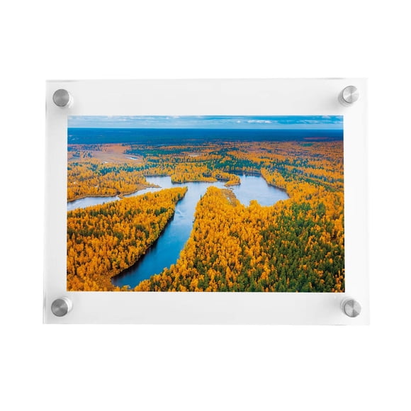 Missartist 8.5x11 Wall Mount Acrylic Picture Frame Double Panel Floating Frameless Acrylic Photo Frame Certificate Document Frame Display (8.5 x 11)