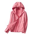 thumbnail image 1 of LOVZFMLL Jackets for Women Ladies Fleece Thickened Warm Hooded Reversible Jacket, 1 of 2