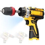 12V Cordless Li-Ion 2-in-1 Drill Driver - Brush Motor, Multi-Functional Handheld Power Tool with Bit Storage Slots & Efficient Cooling System - Ideal for Home Appliance/Furniture Installation,