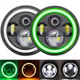 thumbnail image 3 of 2 Pcs Phare LED de Voiture/moto 7 Pouces avec Drl/signal de Virage/faisceau Bas/faisceau Haut Yeux Rouges, 3 of 8
