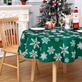 thumbnail image 1 of Round Christmas Tablecloth, Round Outdoor Christmas Table Cloth 60 Inch, Xmas Winter Holiday Banquet Tablecloth Snowflake Decorations Christmas Table Decor Indoor for Home, 1 of 6