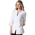 thumbnail image 1 of Pure Soft Women's Round Neck ¾ Sleeve Lab Coat Jacket, 1 of 1