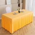 thumbnail image 1 of Jupe de Table en Polyester Uni pour Banquets, Mariages et Conférences, 1 of 6