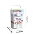thumbnail image 3 of LSLJS Acrylic Marker for Students Children's Large Capacity Washable Non-permeable Watercolor Pen Art 24 Colors Can Be Stacked Office & Stationery Home Essentials, 3 of 9