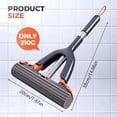 thumbnail image 2 of Sponge Mop Self Squeezing Mop For Floor Cleaning And Dry Use Cleaning Mop Bathroom Kitchen Sponge Mop 15inch (1Set), 2 of 7