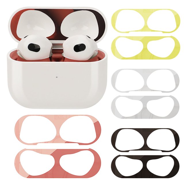 Dust Guard Ultra Thin High Sensitivity Metal Bluetooth-compatible Earphone Case Dust Protective Film for AirPods 3