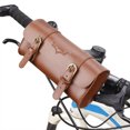 thumbnail image 2 of Front Bag Smooth Surface Workmanship Mounted Pouch Upgraded Fittings Container Scooter Accessories Handlebar Pack Storage Bags Brown, 2 of 9