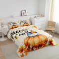 thumbnail image 3 of Erosebridal Kawaii Rabbit Bedding Sets Full with Comforter,Botanical Pumpkin Duvet Insert,Thanksgiving Day Room Decorative,Reversible,3pcs, 3 of 8