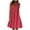 Red, variant on Boho Dresses for Women 2025 Summer Casual Sleeveless Floral Pleated Tank Sundress Swing Elegant Crewneck Beach Midi Dress