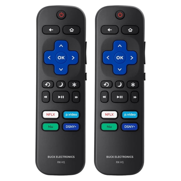 Replacement Remote Control for Roku Player (RK-H2) - Compatible with Roku Express, Premiere, Box, Player & Roku 1/2/3/4, Easy Setup, Shortcut Keys, 1 Pack (Not for Roku Stick/TVs)