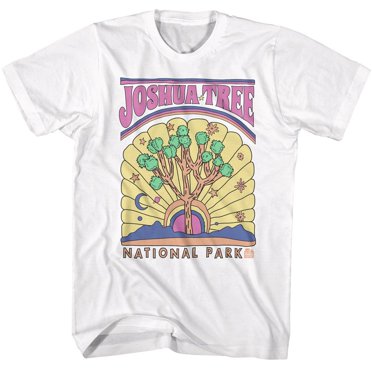 T-Shirt pour Adulte Blanc Coloré avec Arbre de Josué des Parcs Nationaux