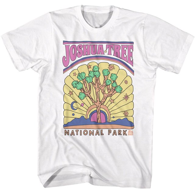 National Parks Joshua Tree Colorful White Adult T-Shirt