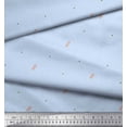 thumbnail image 2 of Soimoi Blue Poly Georgette Fabric Flower Buds & Dots Print Sewing Fabric Yard 42 Inch Wide, 2 of 5