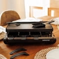 thumbnail image 4 of Swissmar Classic Raclette Grill - Noir Antiadhésif Réversible - 8 Personnes - Spatules Résistantes à la Chaleur, 4 of 16