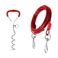 thumbnail image 1 of Dog Tie Out Stake Kit Heavy Duty Metal Pet Ground Small Medium Dogs Outdoor Training Pull Tether, 1 of 5