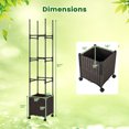 thumbnail image 3 of Gymax Jardinière Surélevée de 87 Pieds' de Hauteur avec Bac à Plantes et Treillis, Roues Verrouillables, Intérieur Extérieur, 3 of 10