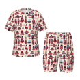thumbnail image 1 of Lsque Ensemble de Pyjama Léger 2 Pcs en Coton Ajusté Motif Fusée pour Filles - Petit, 1 of 6