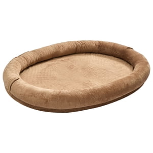 KFFKFF Lit de chien humain, 69.69 x 48.43 x 9.45 inch Orthopédie Mémoire Mousse Lit de chien humain, Lits pour animaux humains avec poche latérale, poignée & Fermeture éclair, brun