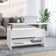 thumbnail image 1 of vidaXL Coffee Table White 80x50x40 cm Engineered Wood, 1 of 5