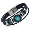 thumbnail image 2 of AMERTEER 12 Constellation Hand Woven Braided Leather Retro Zodiac Sign Charms Bracelet, 2 of 6